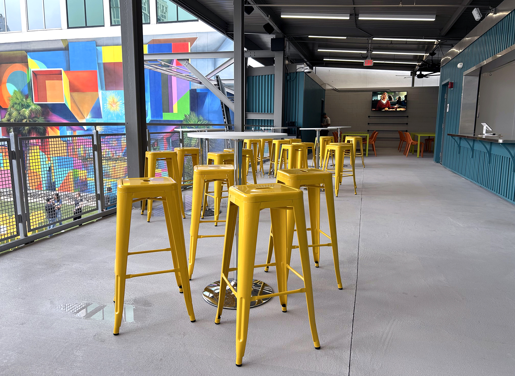 View of the second floor of the Art2 food hall.